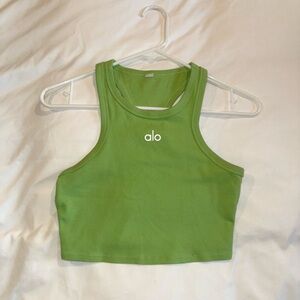 ALO Yoga Women's Green Crop Top